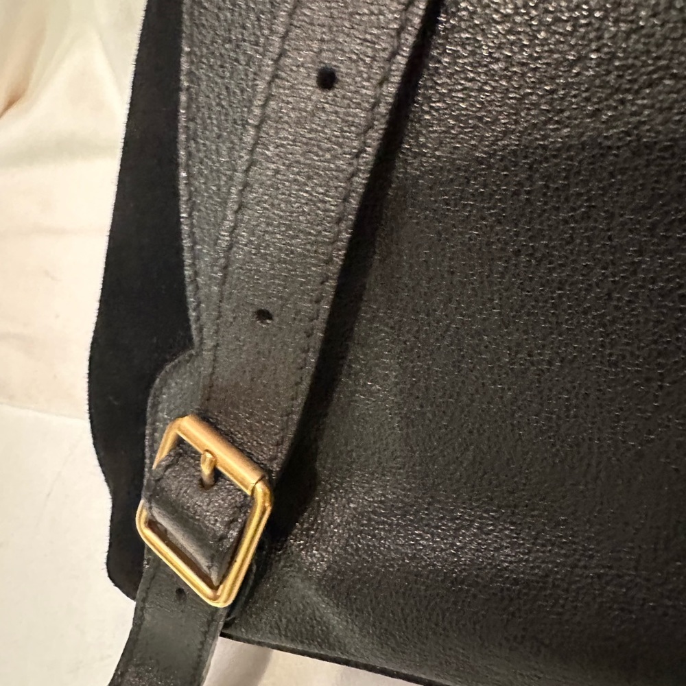 Gucci vintage authentic bamboo black suede small backpack with COA - Picture 11 of 16